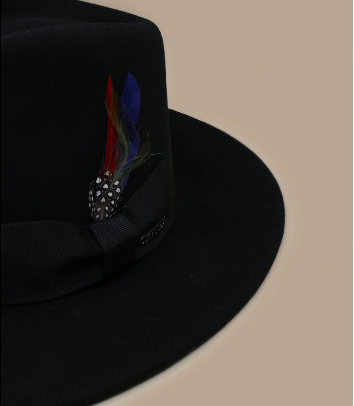 lana di cachemire fedora nera